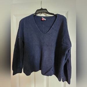 Vince Camuto Deep Blue V-Neck Sweater